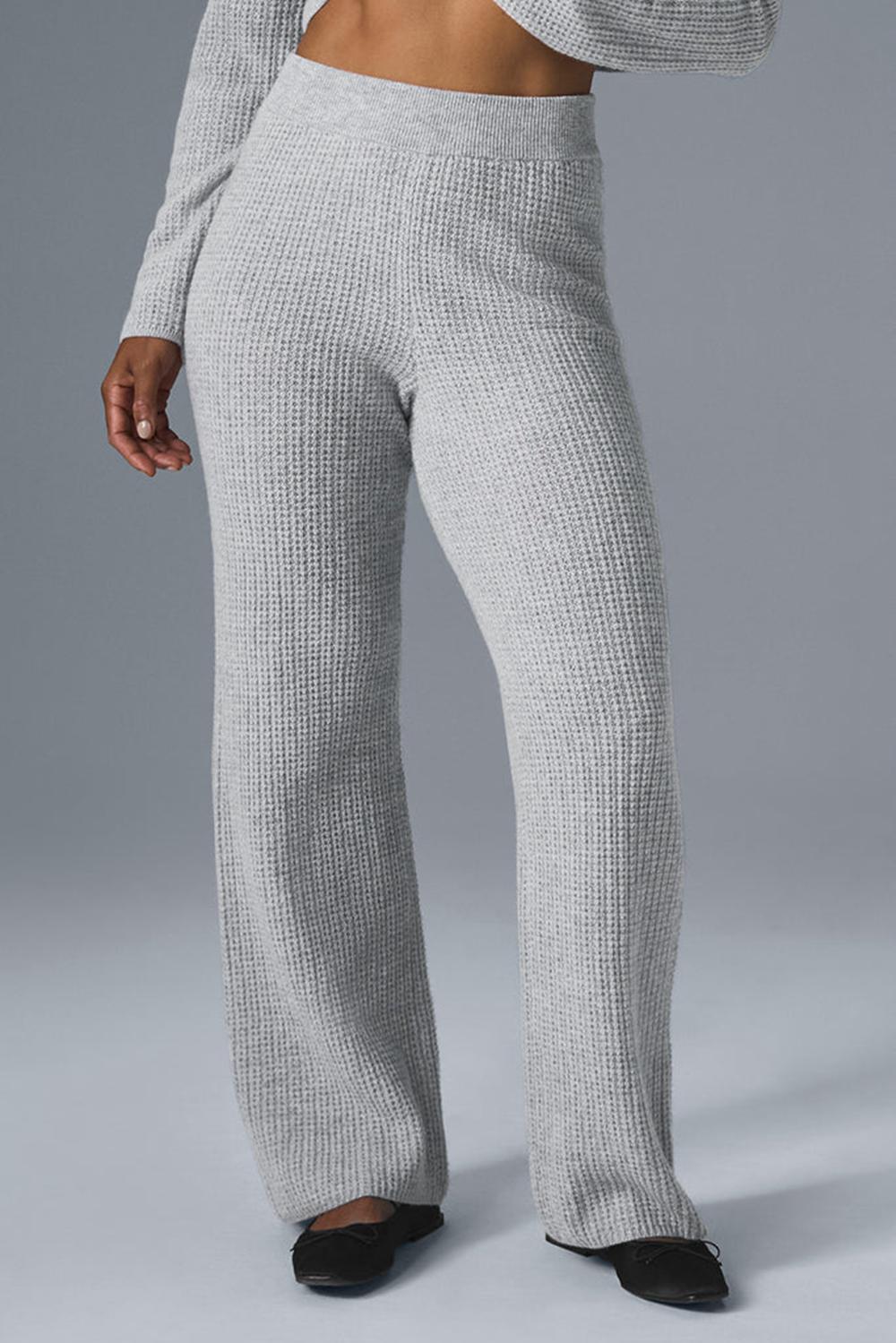 Alo Yoga Cashmere High-Waist Plush Waffle Naisten Housut Harmaat | Suomi  8940-SVMRQ