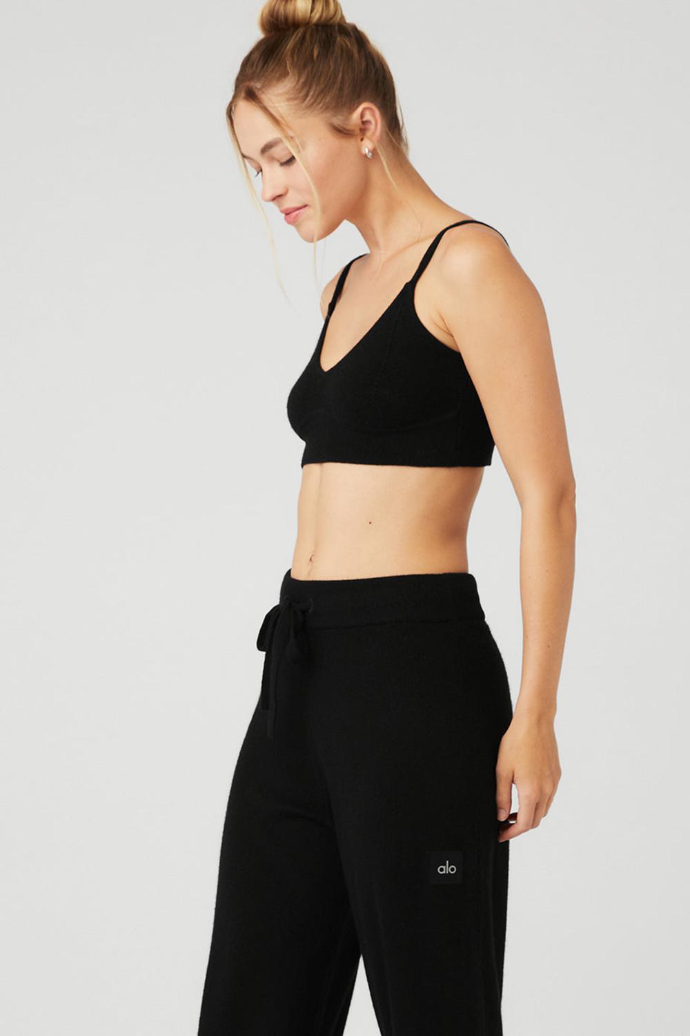 Alo Yoga Cashmere Jet Set Naisten Urheiluliivi Mustat | Suomi  7419-OKXMI