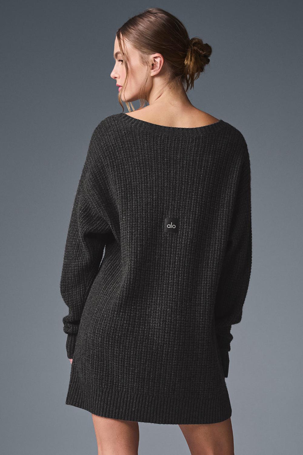 Alo Yoga Cashmere Plush Waffle Naisten Mekko Tummanharmaat | Suomi  0521-YNUCD