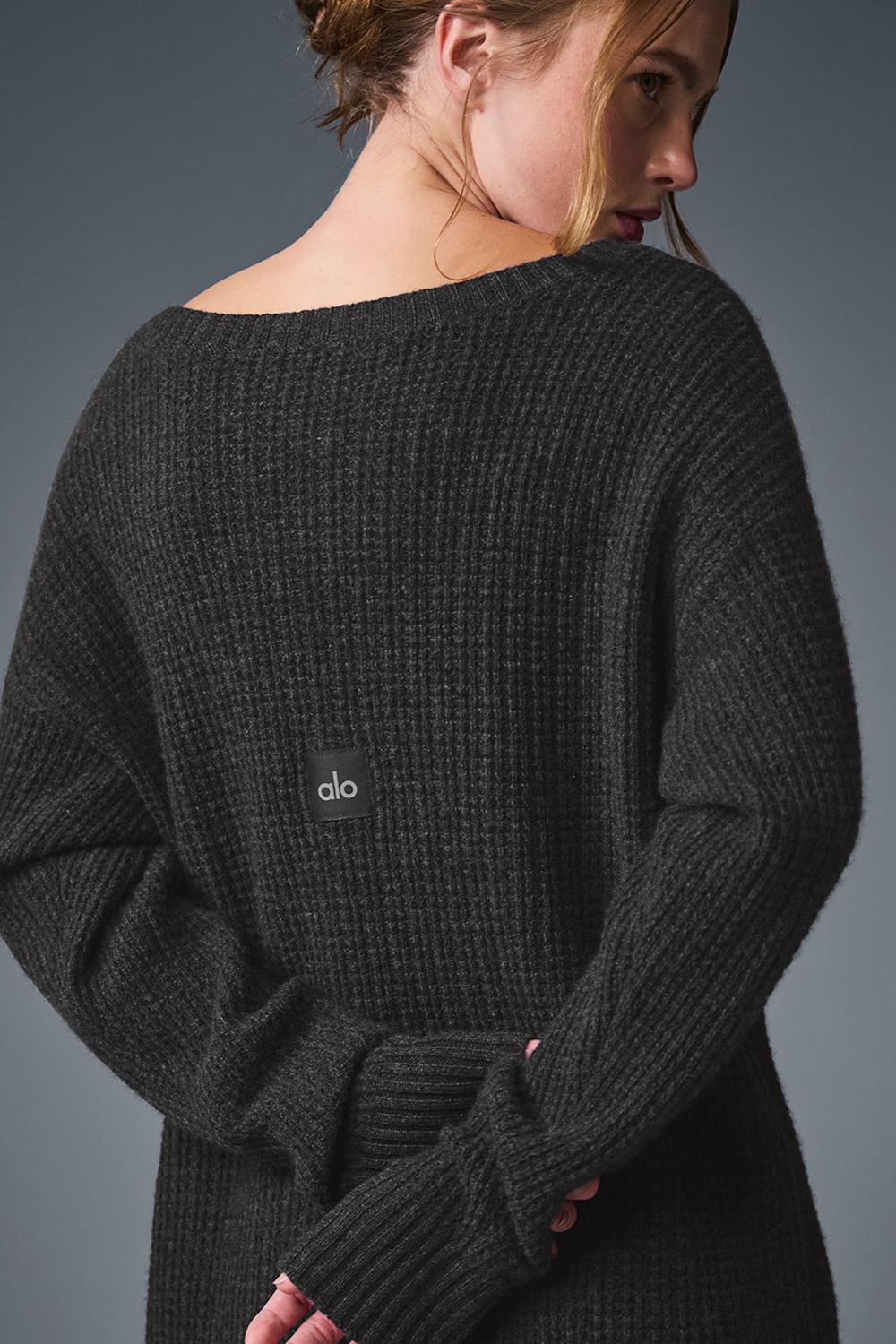 Alo Yoga Cashmere Plush Waffle Naisten Mekko Tummanharmaat | Suomi  0521-YNUCD