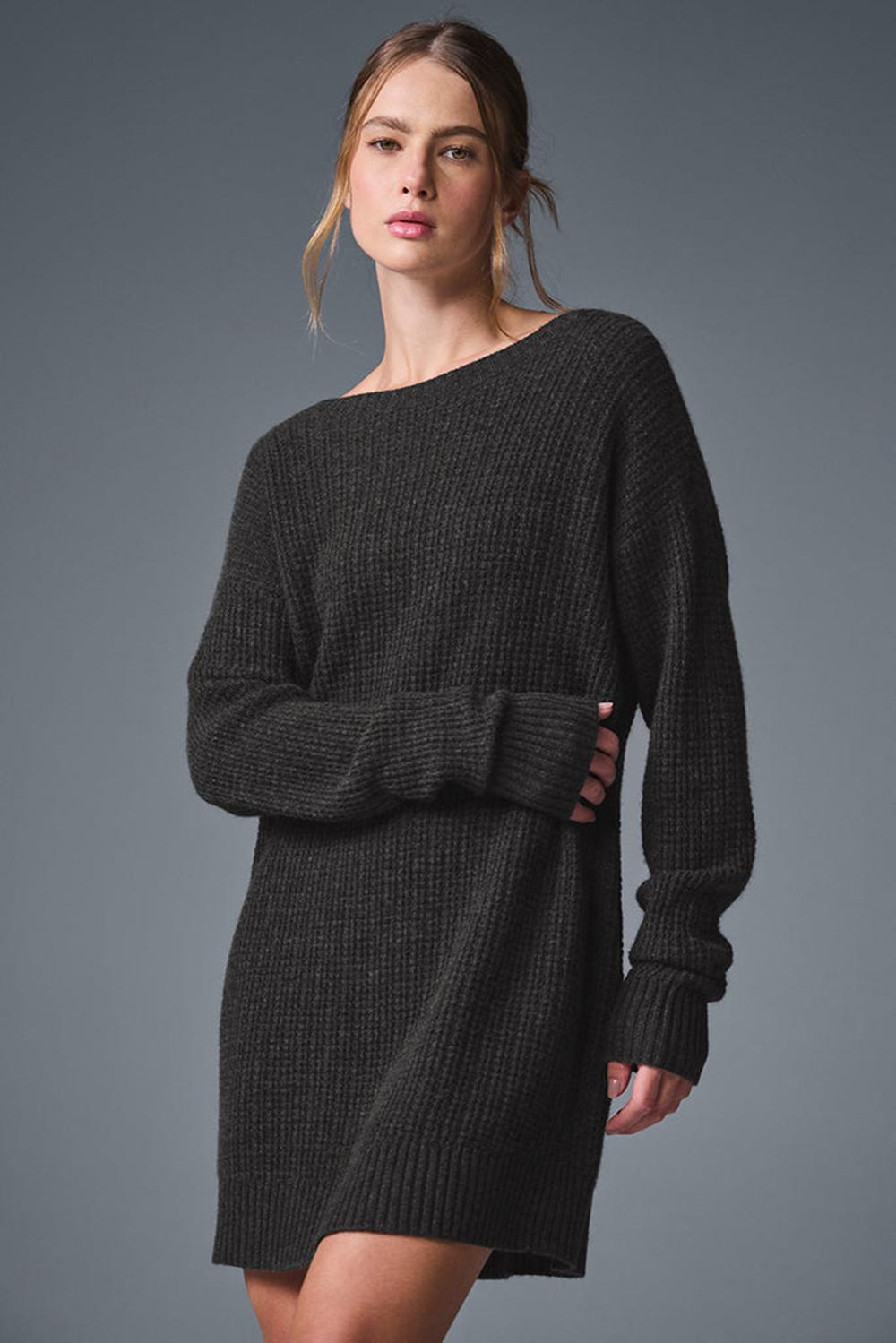 Alo Yoga Cashmere Plush Waffle Naisten Mekko Tummanharmaat | Suomi  0521-YNUCD