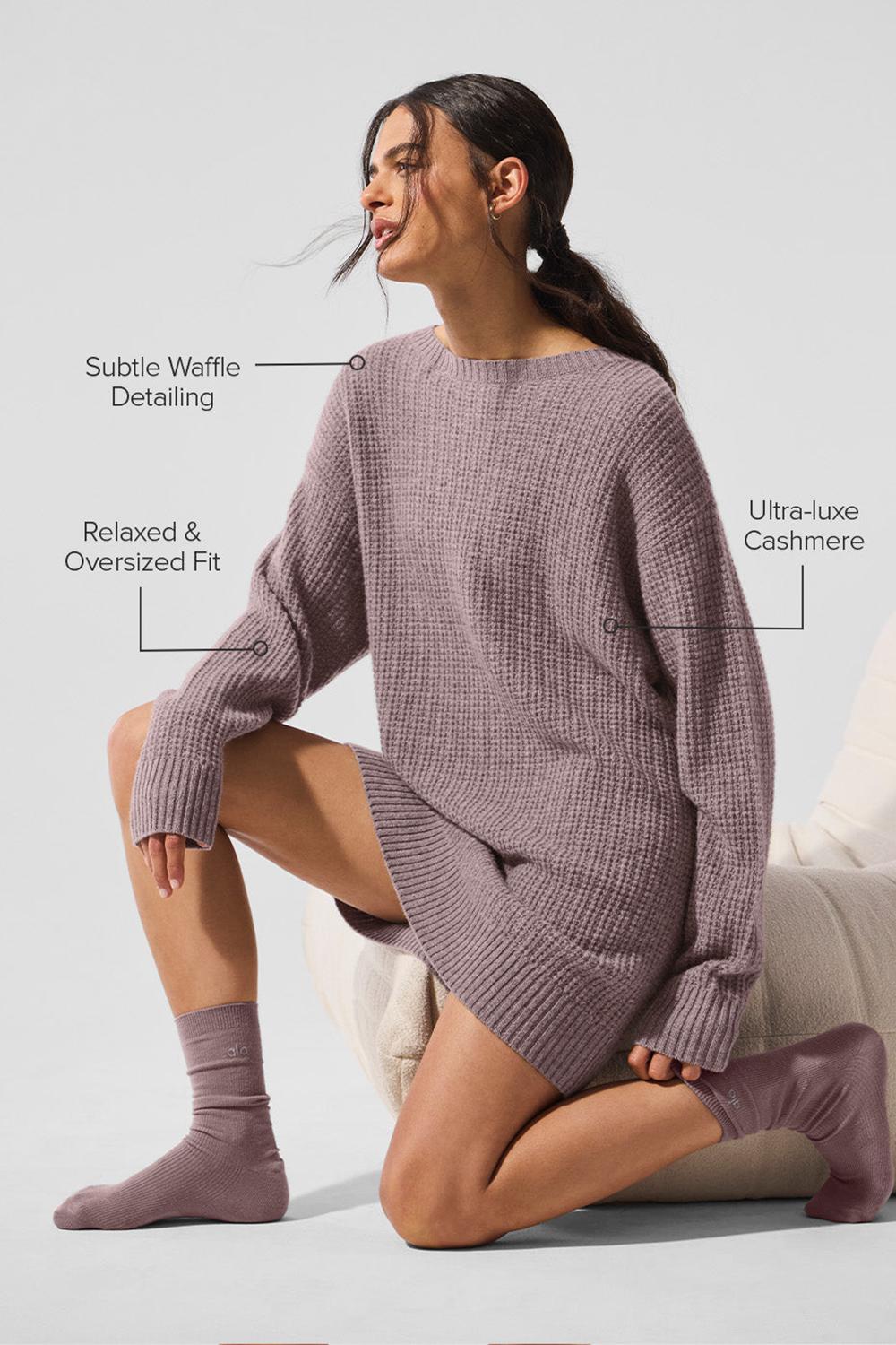 Alo Yoga Cashmere Plush Waffle Naisten Mekko Mushroom Heather | Suomi  0942-GVOTA