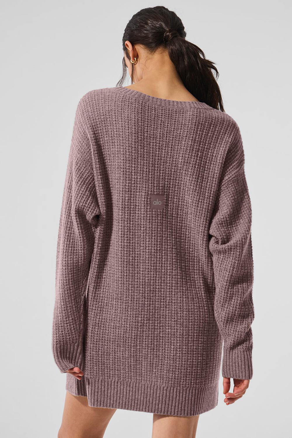 Alo Yoga Cashmere Plush Waffle Naisten Mekko Mushroom Heather | Suomi  0942-GVOTA