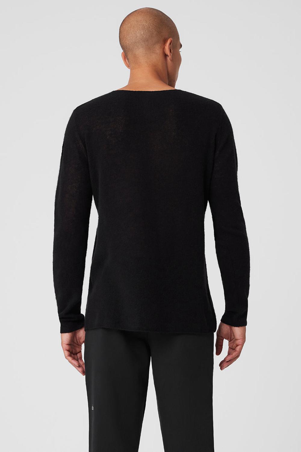 Alo Yoga Cashmere Reform Miesten Pitkähihainen Mustat | Suomi  2753-XKSIT
