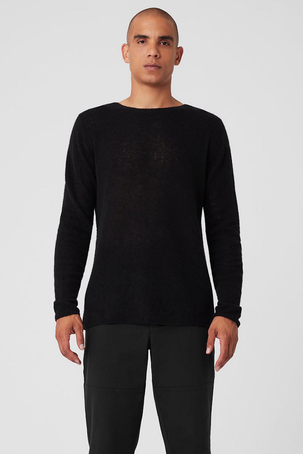 Alo Yoga Cashmere Reform Miesten Pitkähihainen Mustat | Suomi  2753-XKSIT