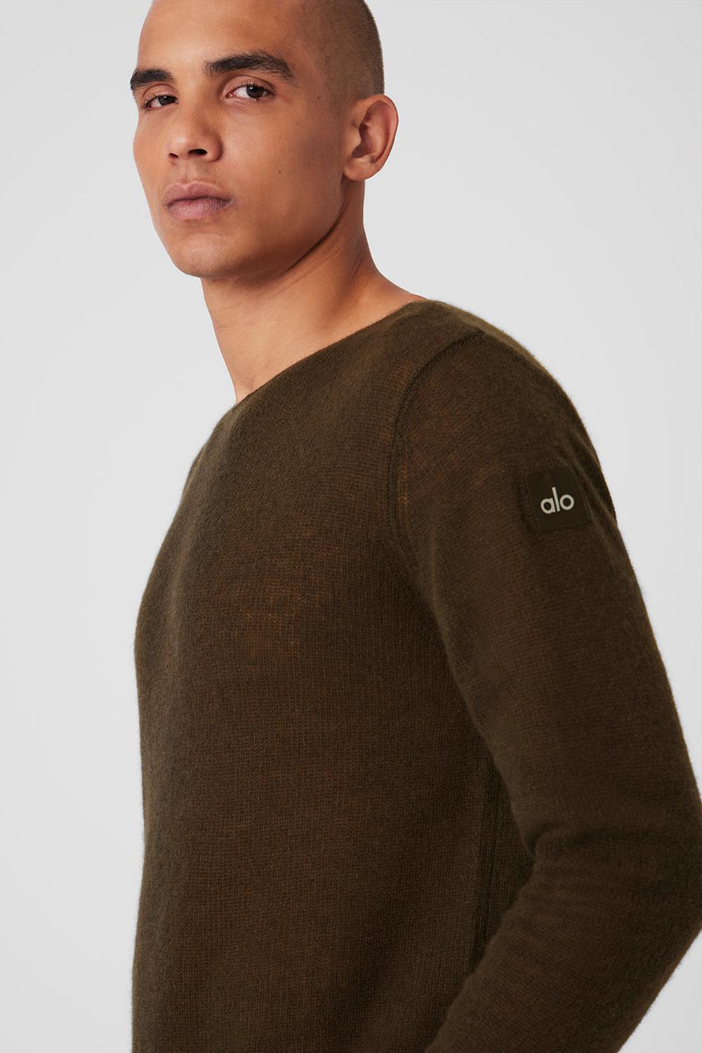 Alo Yoga Cashmere Reform Miesten Pitkähihainen Espresso | Suomi  4618-FYJIR