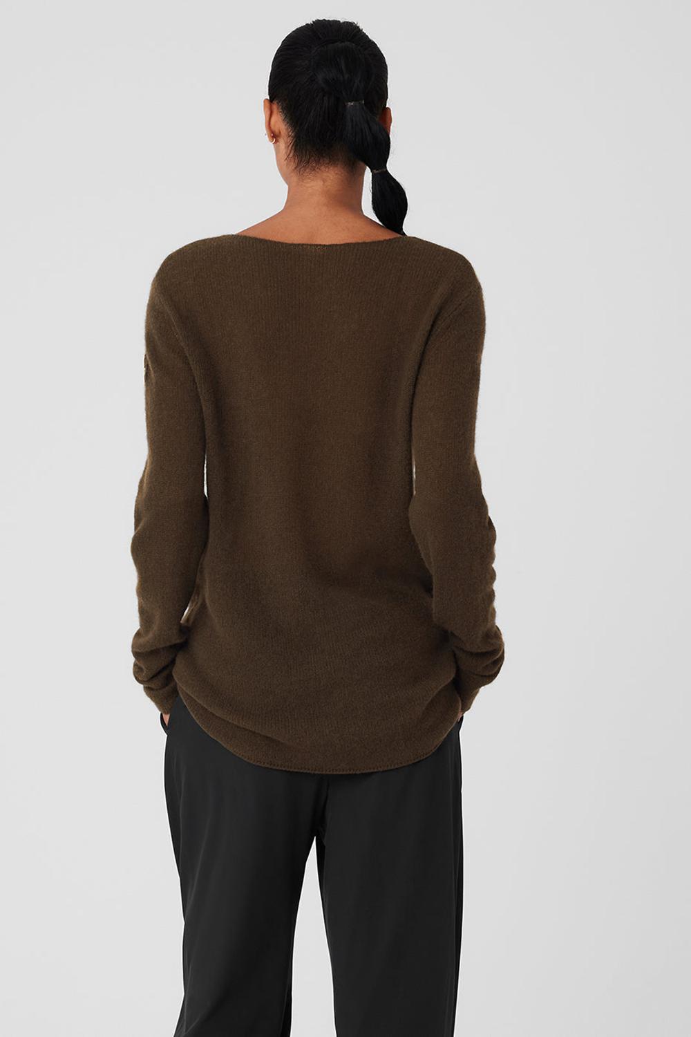 Alo Yoga Cashmere Reform Naisten Pitkähihainen Espresso | Suomi  0126-EPNVU