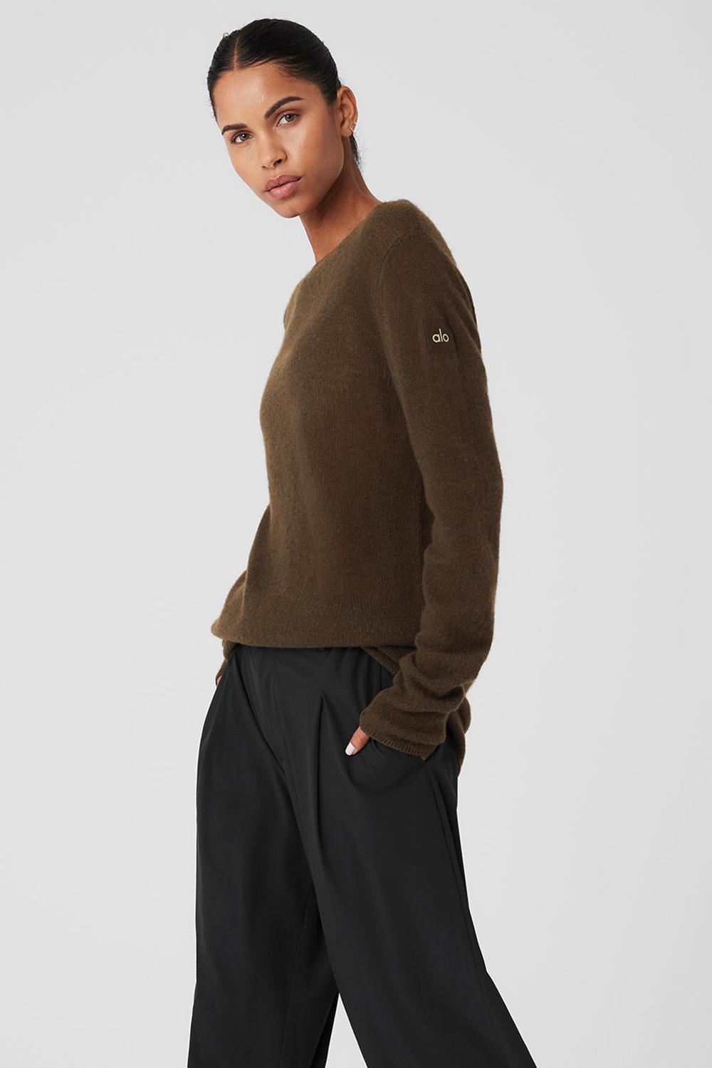 Alo Yoga Cashmere Reform Naisten Pitkähihainen Espresso | Suomi  0126-EPNVU