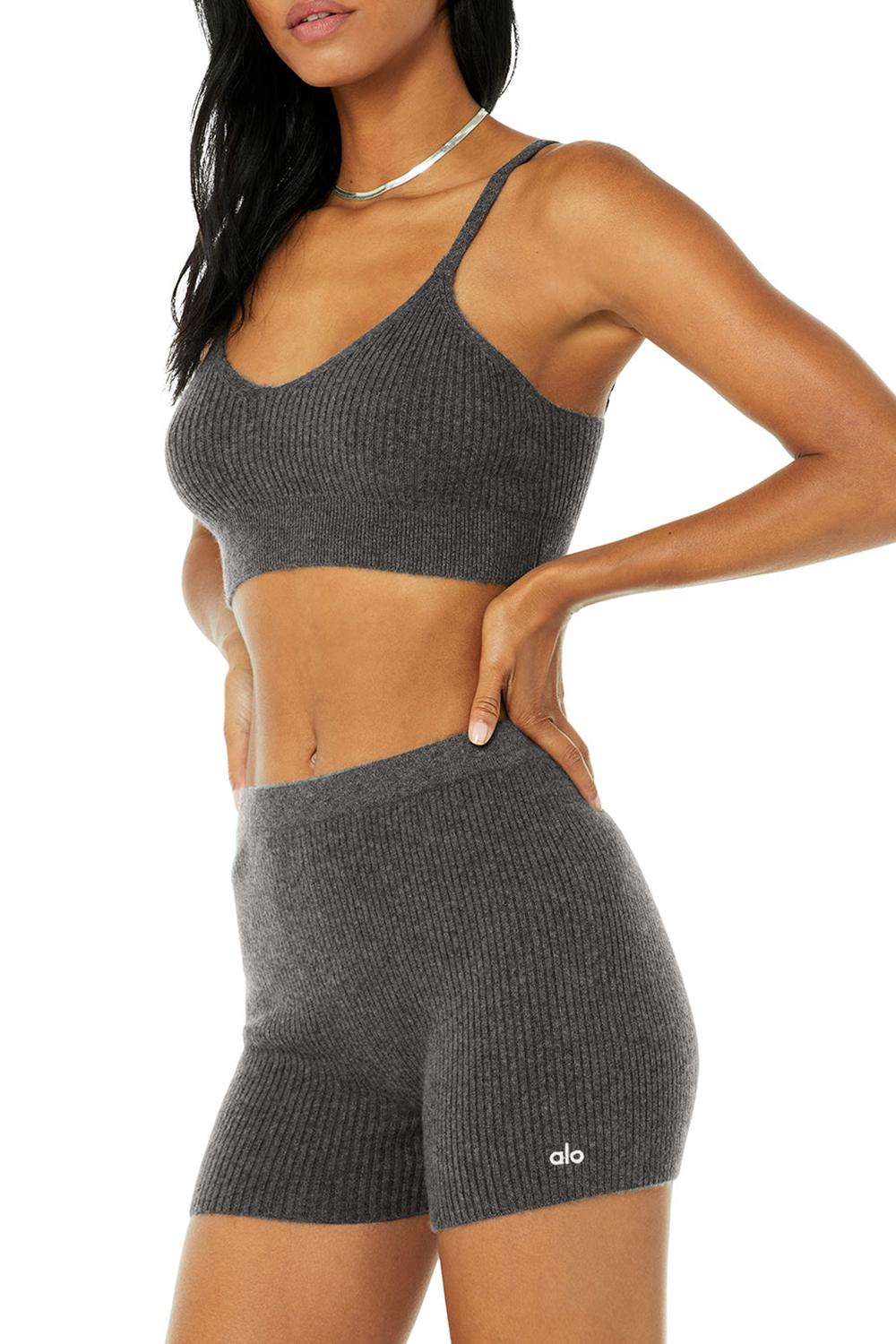 Alo Yoga Cashmere Ribbed Staycation Naisten Urheiluliivi Harmaat | Suomi  3085-ZWIMG