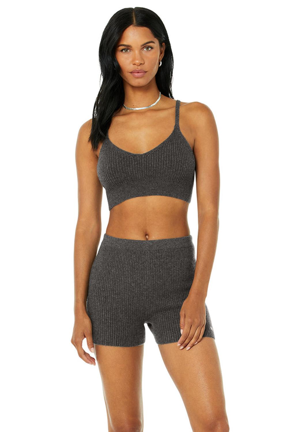Alo Yoga Cashmere Ribbed Staycation Naisten Urheiluliivi Harmaat | Suomi  3085-ZWIMG