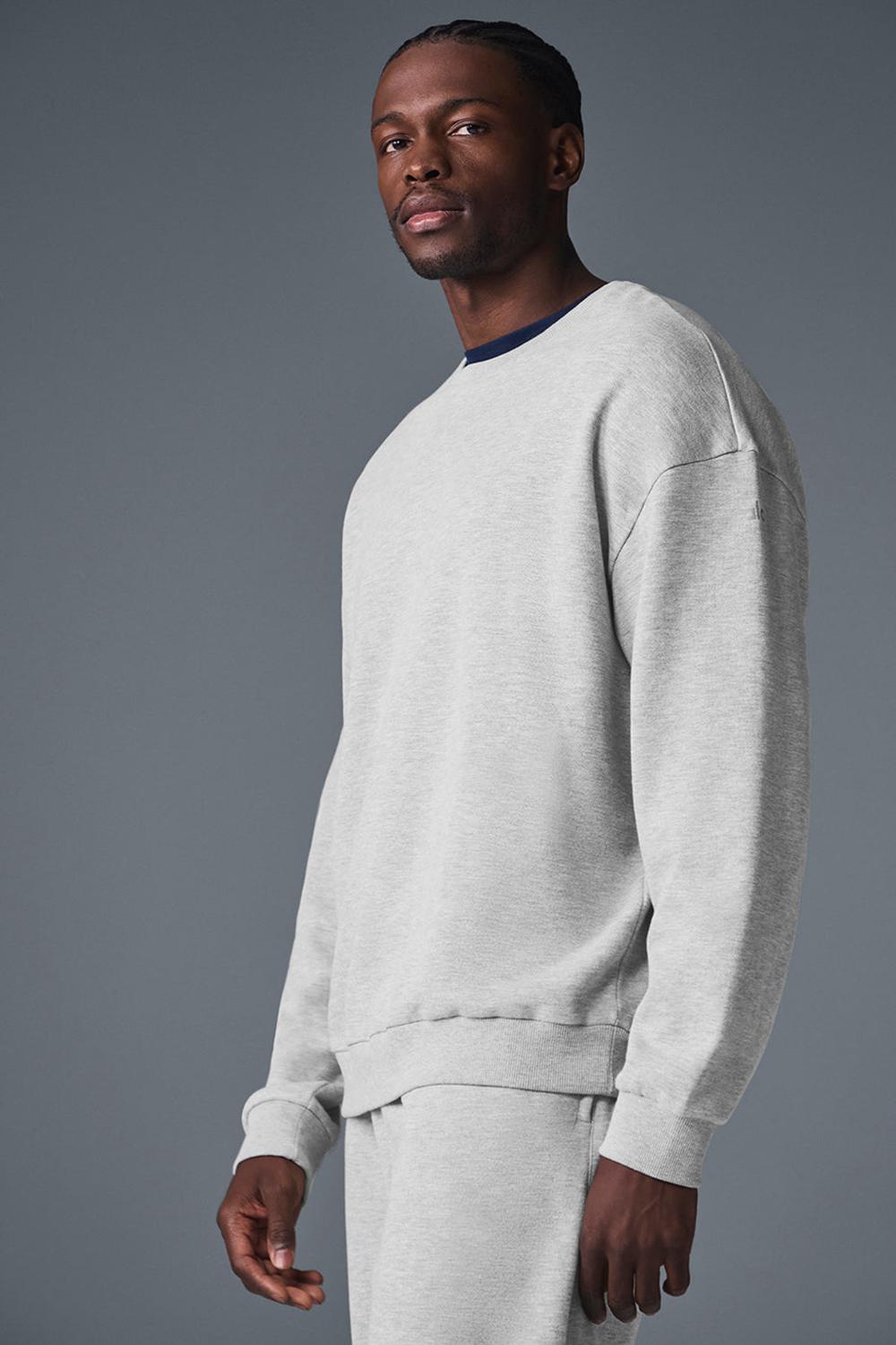 Alo Yoga Chill Crew Neck Miesten Villapusero Harmaat | Suomi  9486-MFDPN