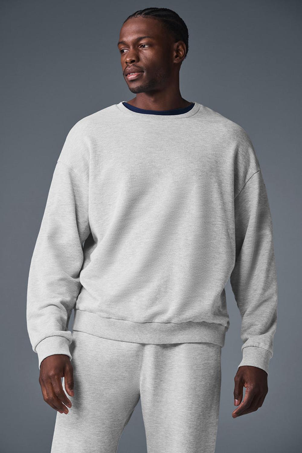 Alo Yoga Chill Crew Neck Miesten Villapusero Harmaat | Suomi  9486-MFDPN