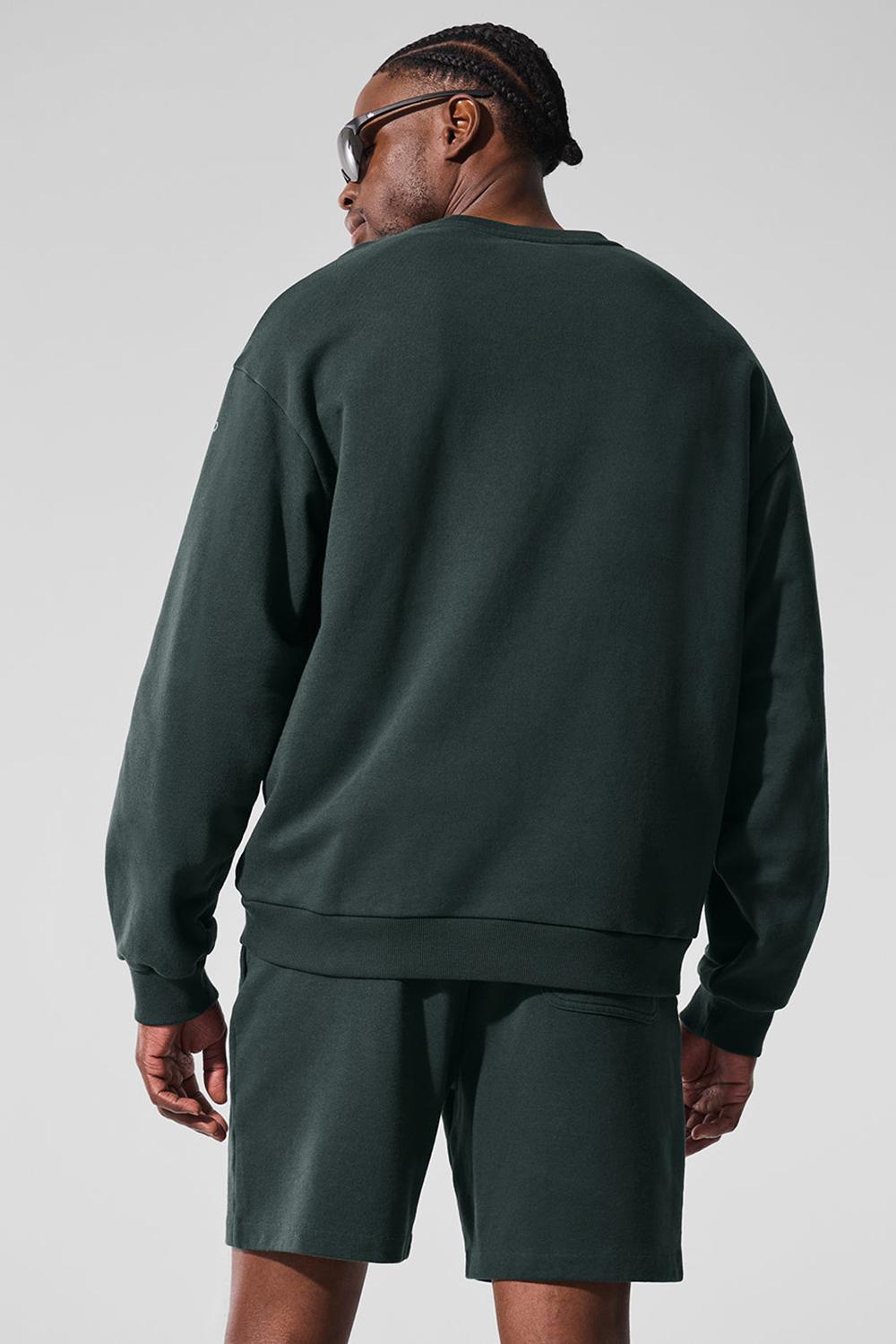 Alo Yoga Chill Crew Neck Miesten Villapusero Vihreä | Suomi  4593-ZDCUL
