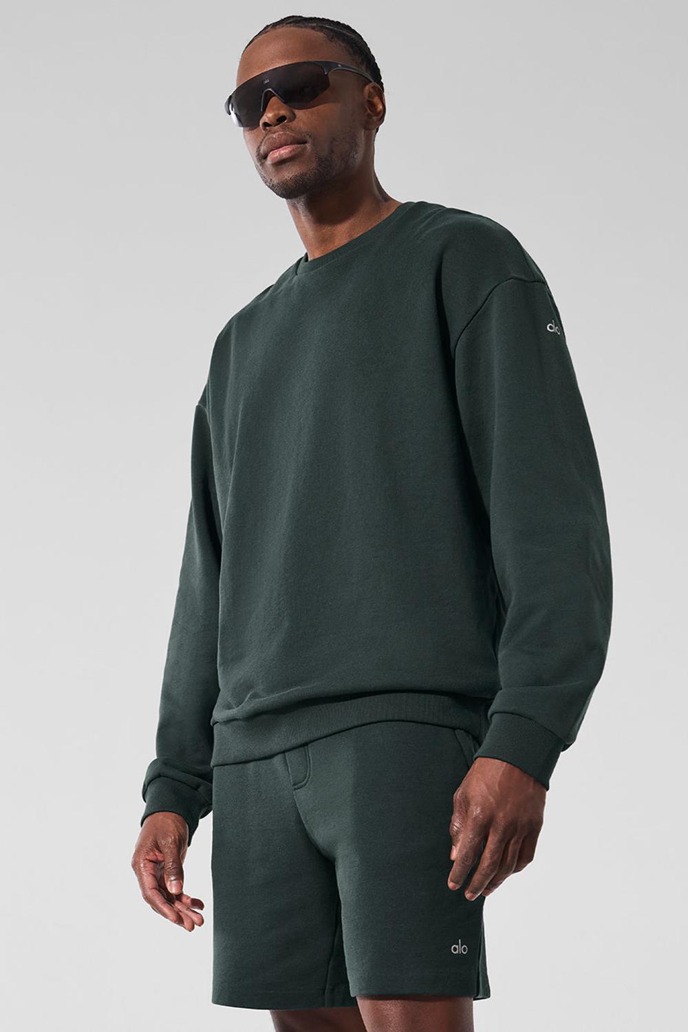 Alo Yoga Chill Crew Neck Miesten Villapusero Vihreä | Suomi  4593-ZDCUL