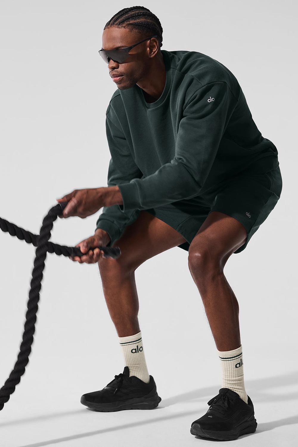 Alo Yoga Chill Crew Neck Miesten Villapusero Vihreä | Suomi  4593-ZDCUL