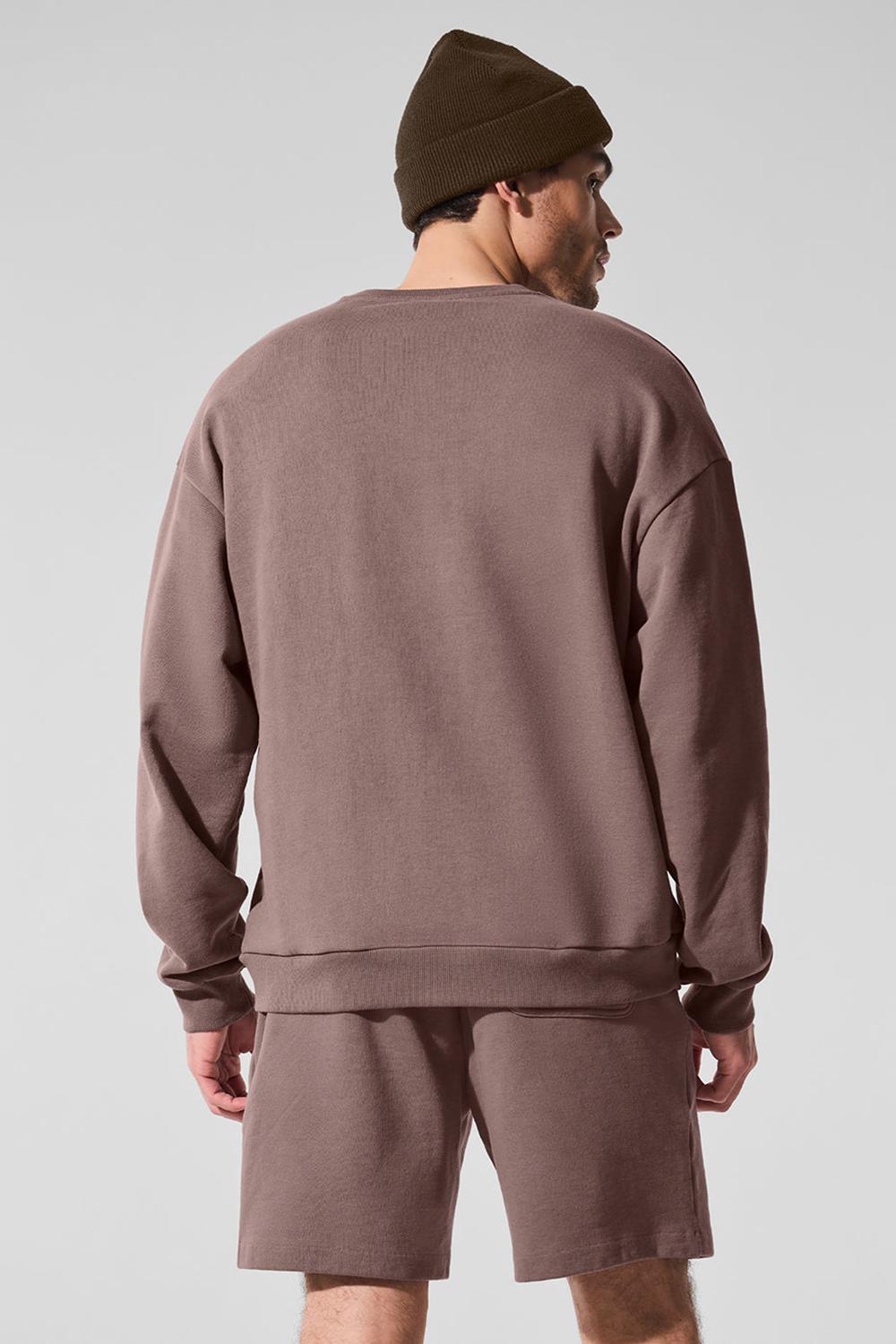 Alo Yoga Chill Crew Neck Miesten Villapusero Mushroom | Suomi  7024-RTWCY