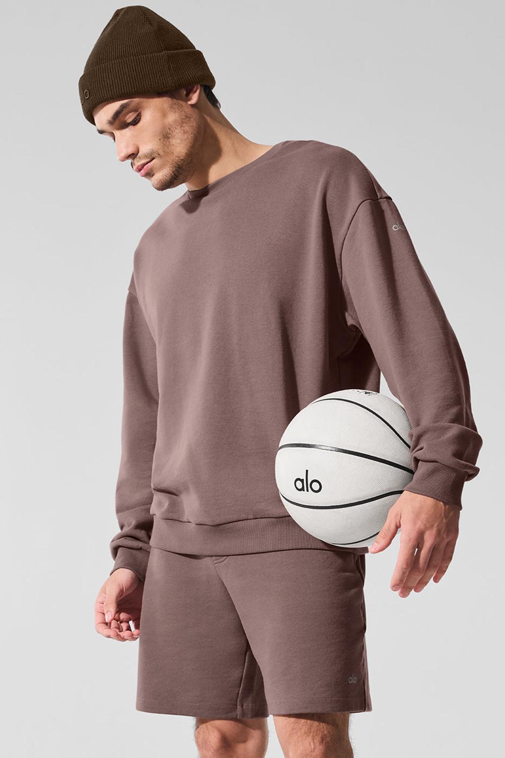 Alo Yoga Chill Crew Neck Miesten Villapusero Mushroom | Suomi  7024-RTWCY