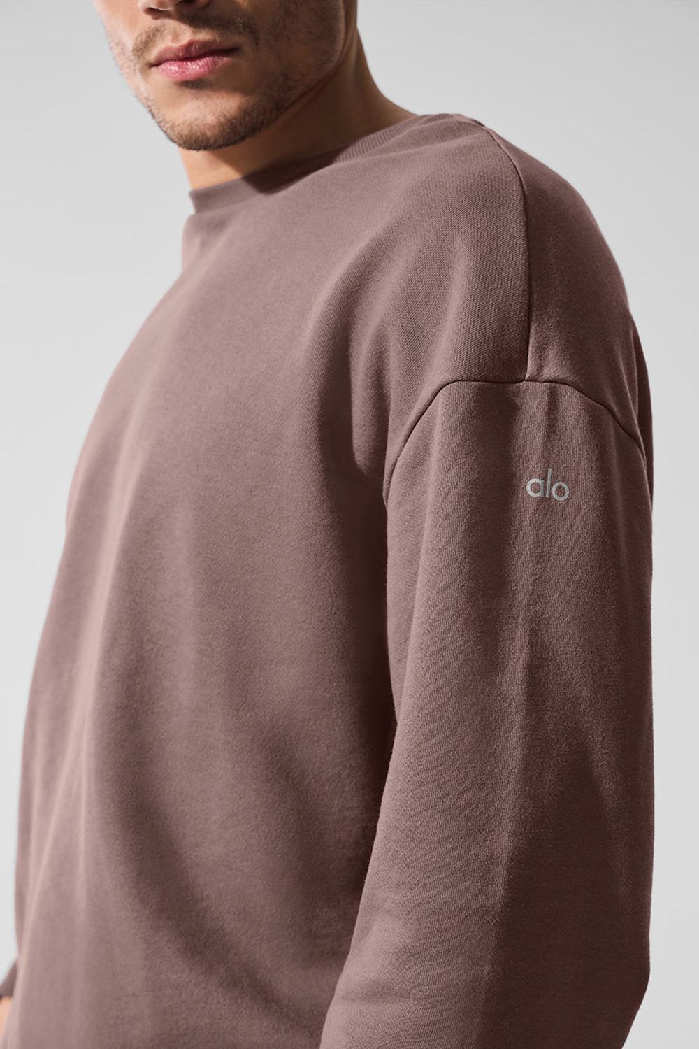 Alo Yoga Chill Crew Neck Miesten Villapusero Mushroom | Suomi  7024-RTWCY