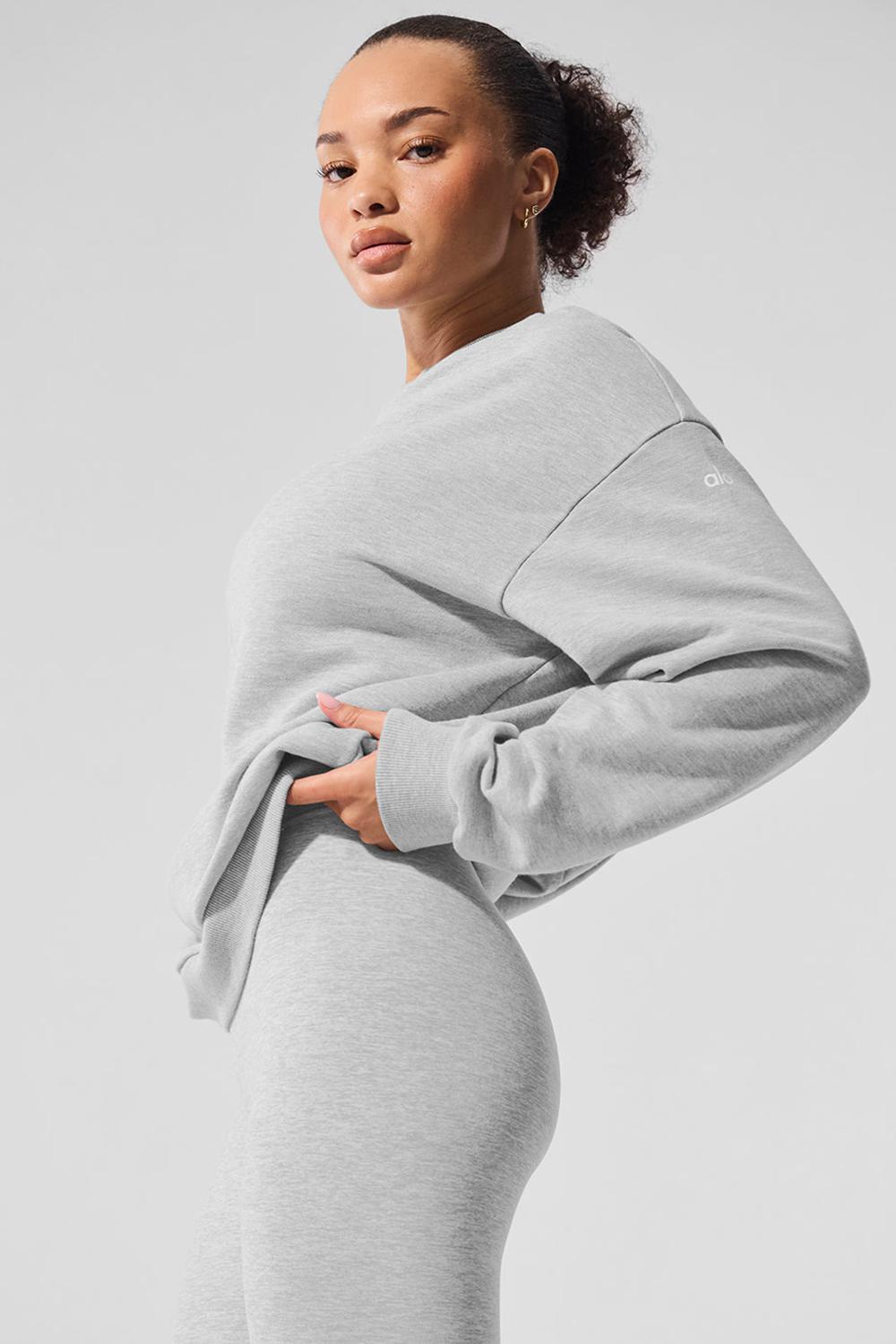 Alo Yoga Chill Crew Neck Naisten Villapusero Harmaat | Suomi  8537-FRQLH