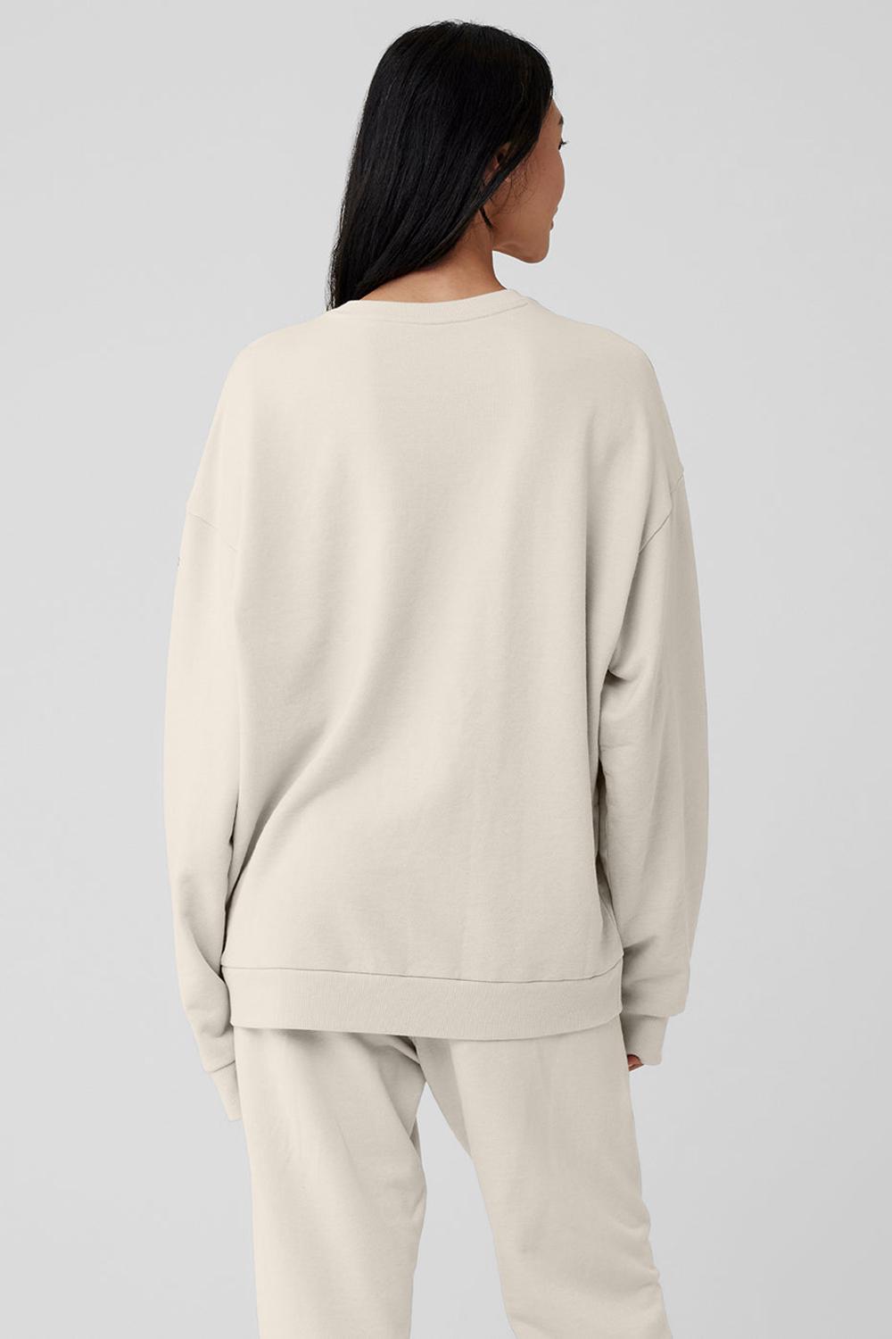 Alo Yoga Chill Crew Neck Naisten Villapusero Bone | Suomi  2308-WAIVR