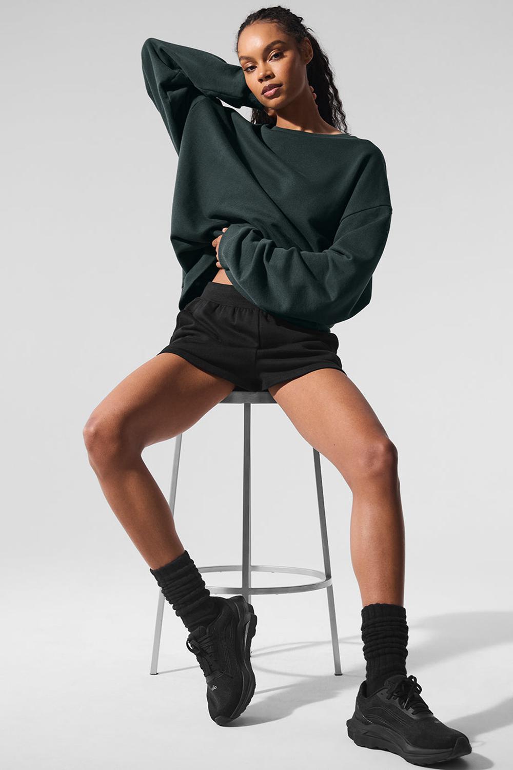 Alo Yoga Chill Crew Neck Naisten Villapusero Vihreä | Suomi  3024-VUSPC