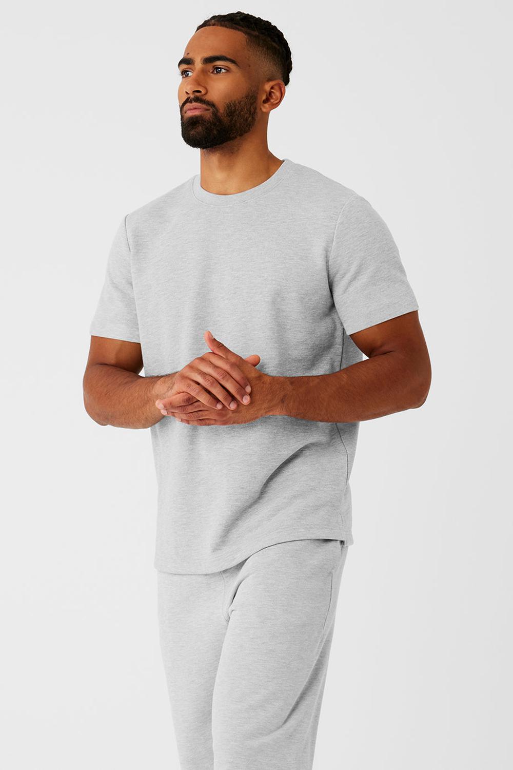 Alo Yoga Chill Miesten Short Sleeve Harmaat | Suomi  9378-COPLX