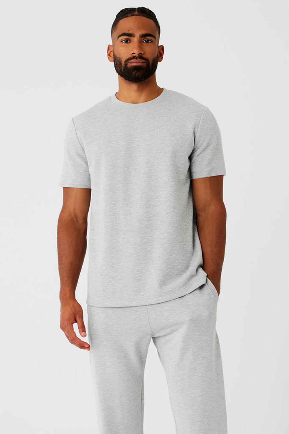 Alo Yoga Chill Miesten Short Sleeve Harmaat | Suomi  9378-COPLX