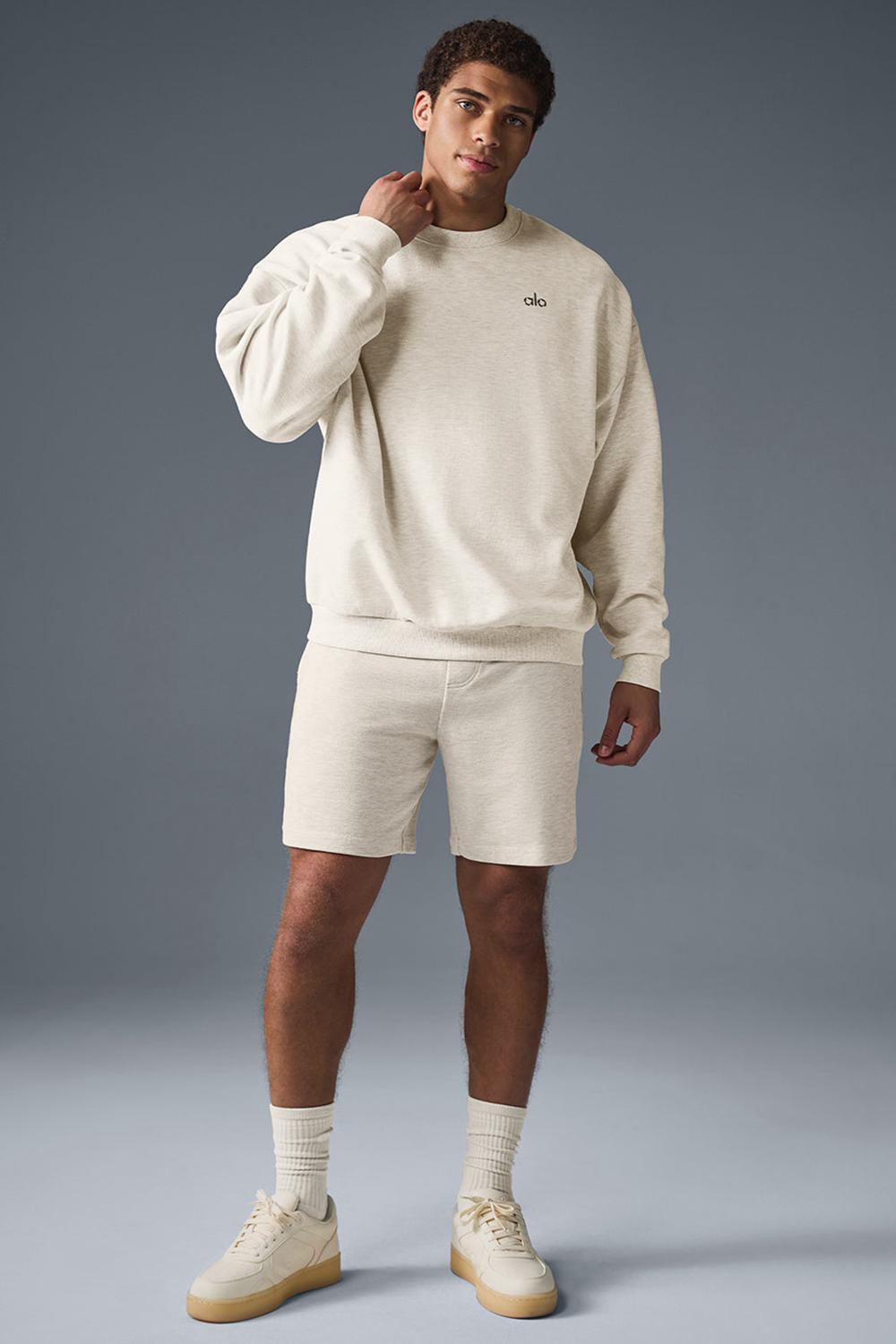 Alo Yoga Chill Miesten Shortsit Oatmeal Heather | Suomi  5427-BVIWM