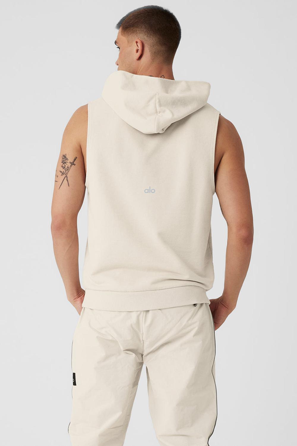 Alo Yoga Chill Sleeveless Miesten Huppari Bone | Suomi  5396-NJKXF