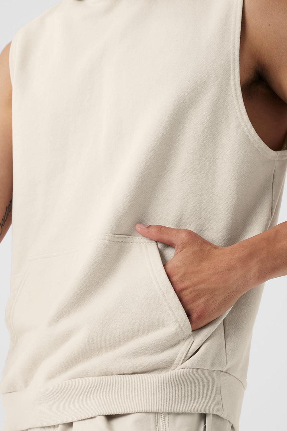 Alo Yoga Chill Sleeveless Miesten Huppari Bone | Suomi  5396-NJKXF