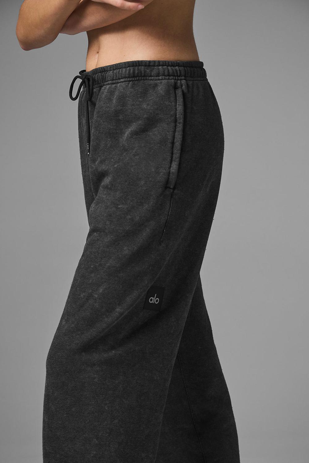 Alo Yoga Chill Vintage Wash Naisten Collegehousut Mustat Pesu | Suomi  5142-ZKQBS