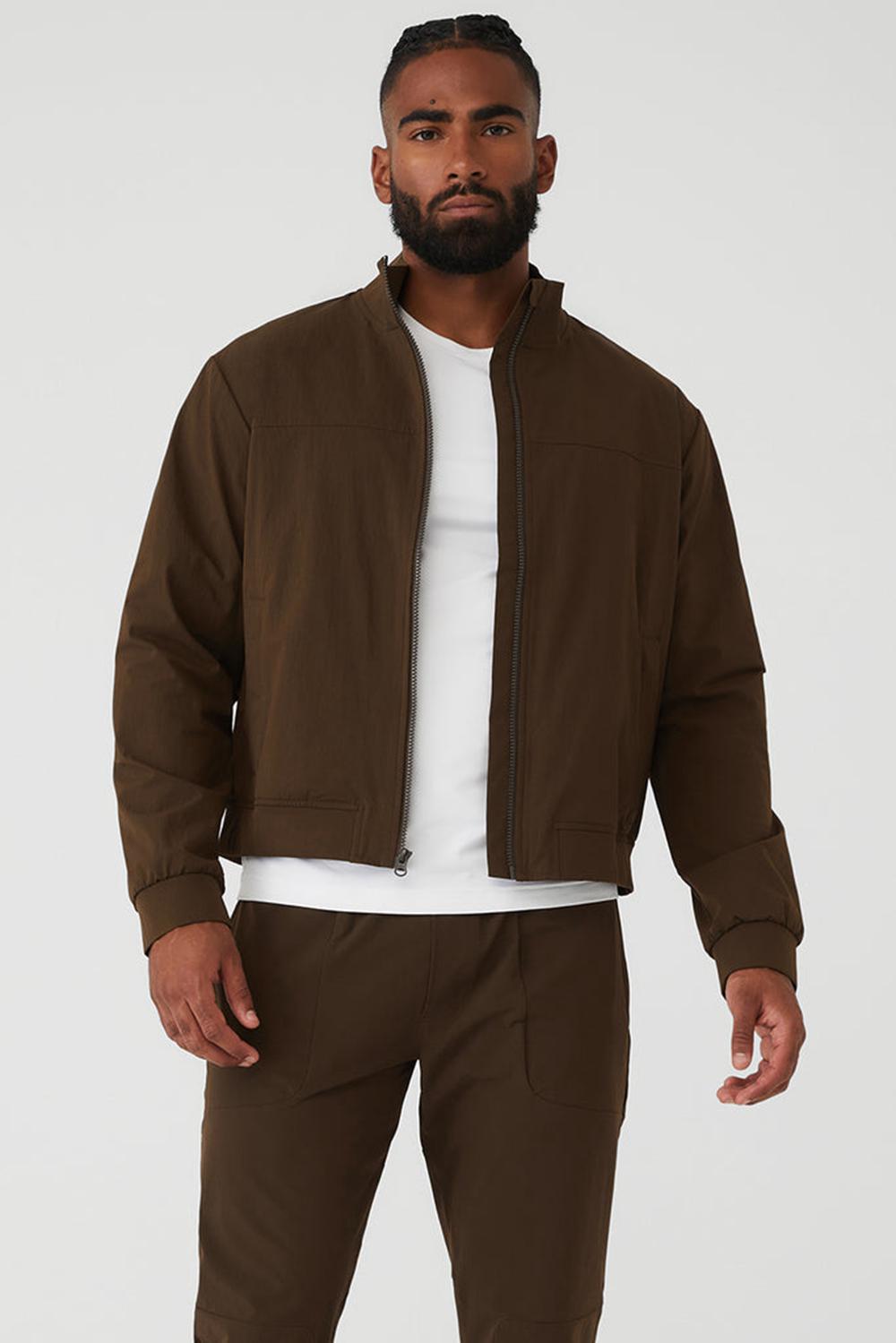 Alo Yoga Co-Op Bomber Miesten Bomber Takki Espresso | Suomi  5139-VFQXG
