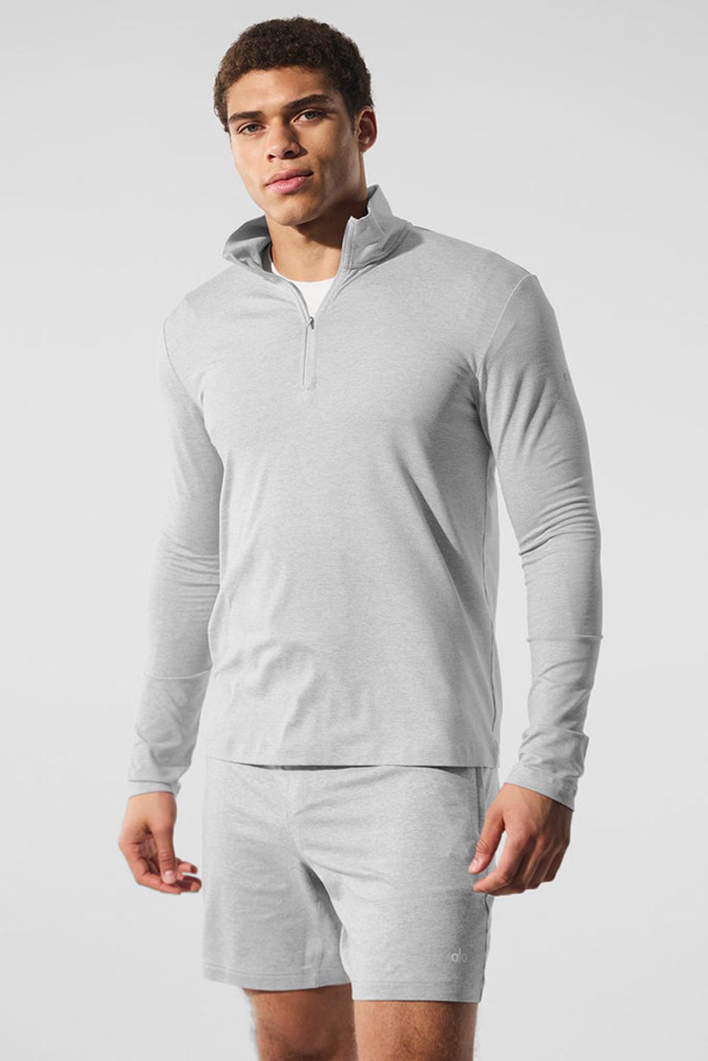 Alo Yoga Conquer 1/4 Zip Reform Miesten Pitkähihainen Harmaat | Suomi  9321-QNSMV