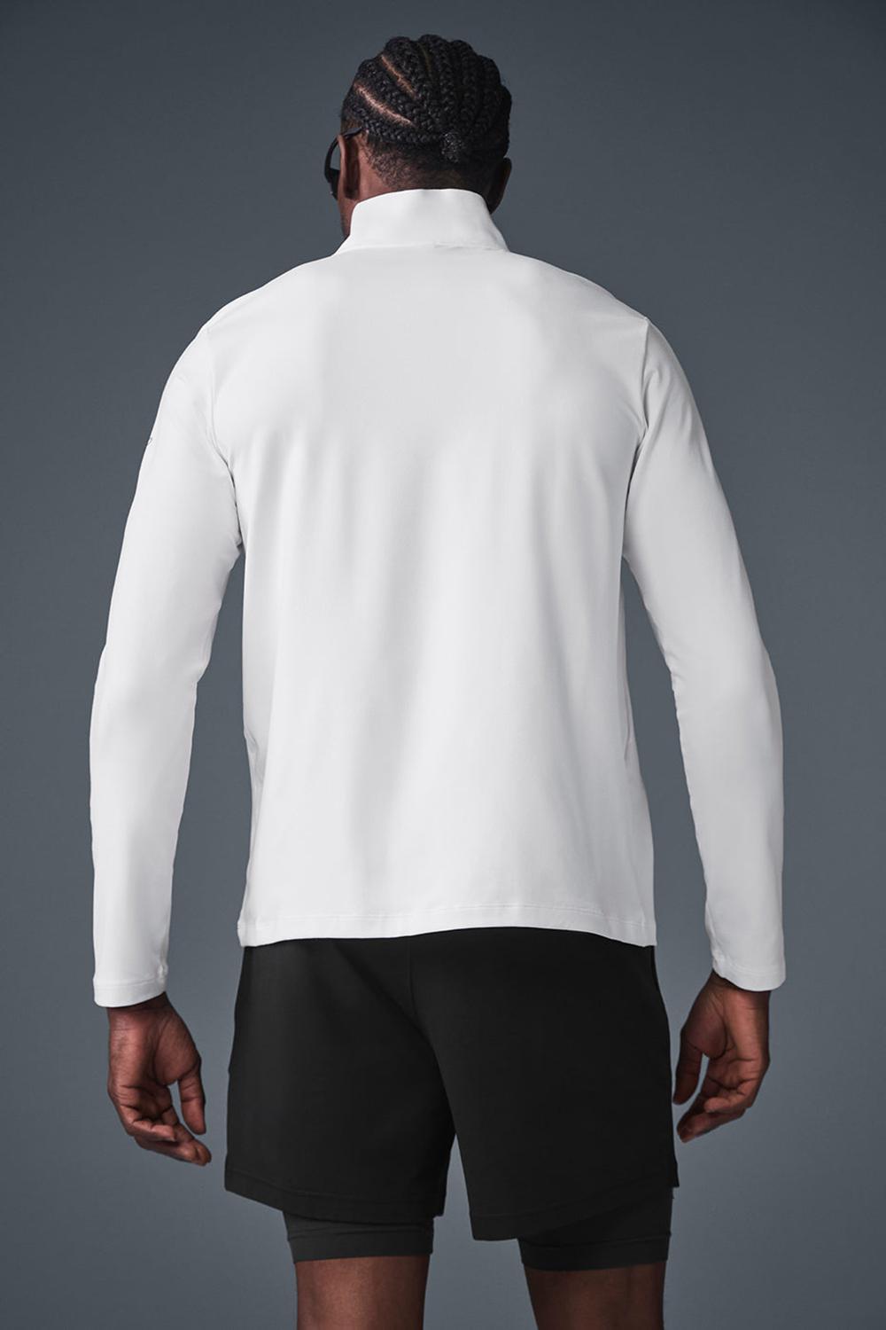 Alo Yoga Conquer 1/4 Zip Reform Miesten Pitkähihainen Valkoinen | Suomi  8213-LFSCA