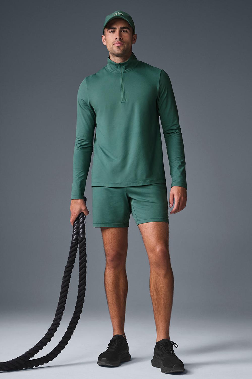Alo Yoga Conquer 1/4 Zip Reform Miesten Pitkähihainen Winter Ivy | Suomi  8017-HCWEL