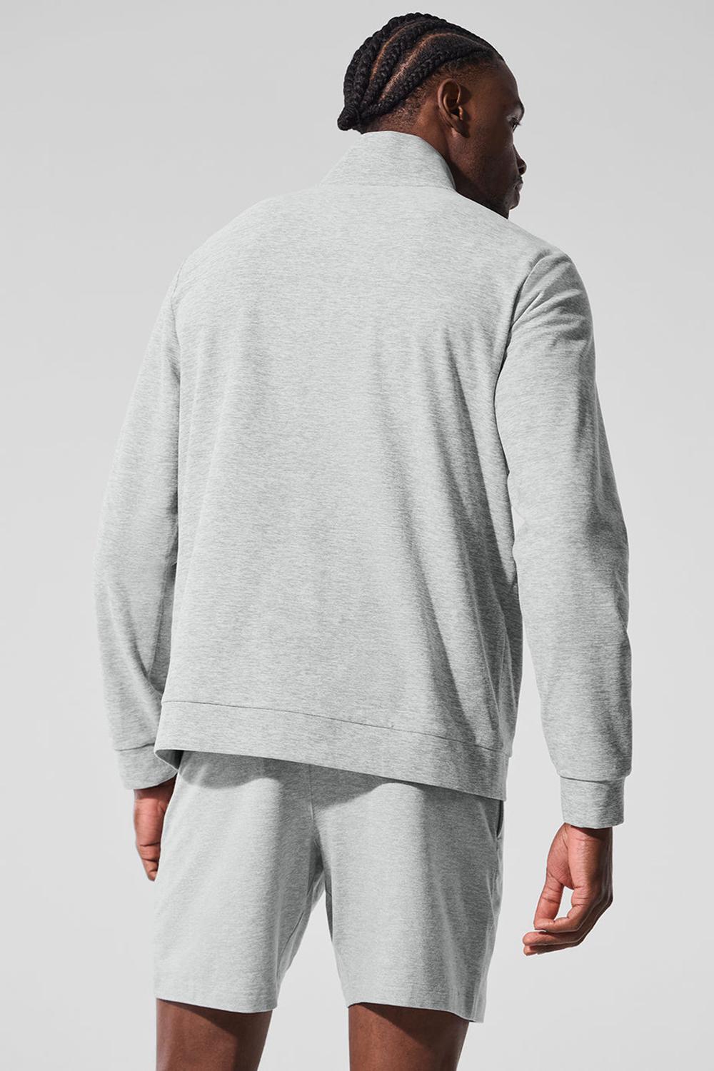 Alo Yoga Conquer Max Mock Neck Full Zip Miesten Takit Harmaat | Suomi  4627-QDKIT