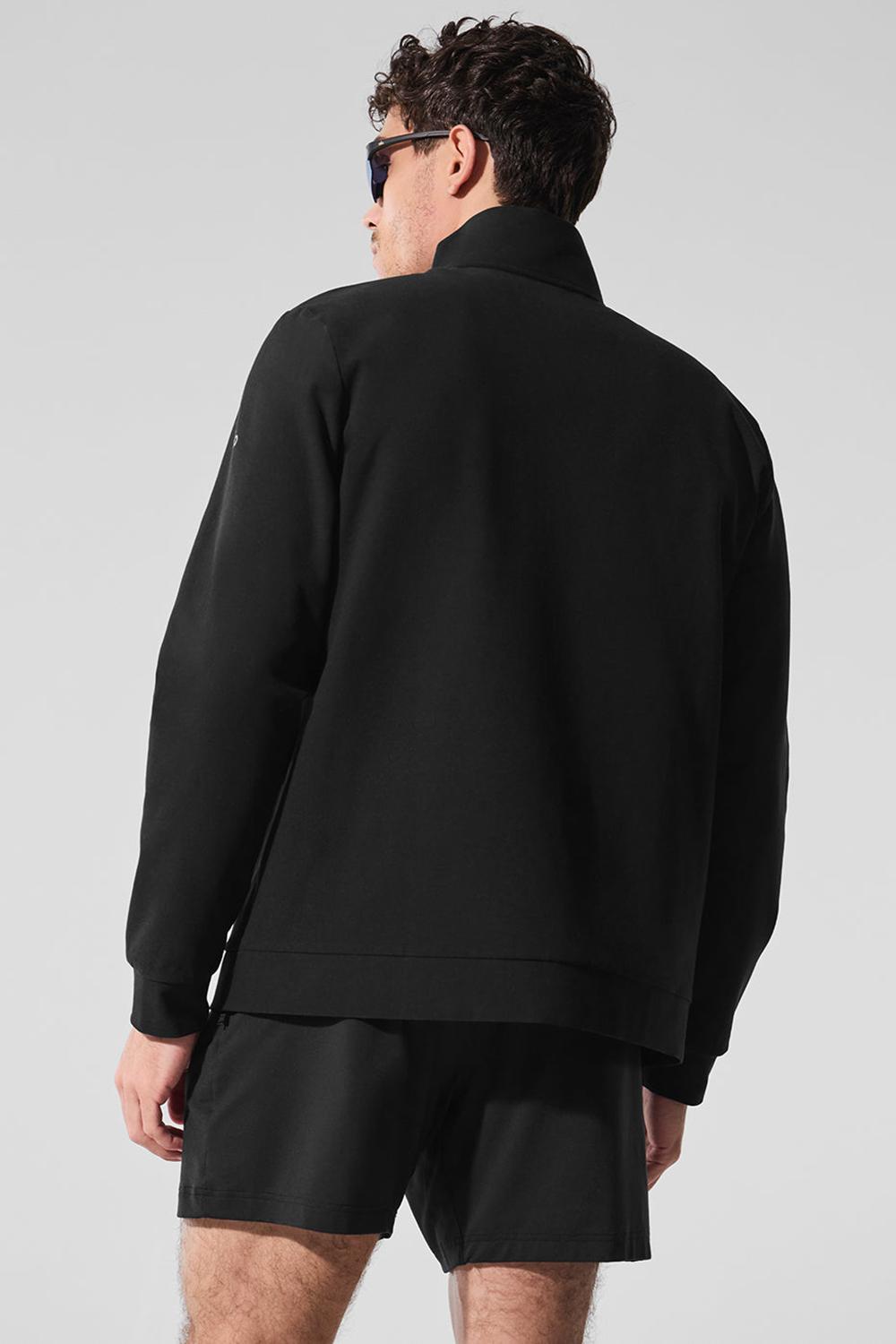 Alo Yoga Conquer Max Mock Neck Full Zip Miesten Takit Mustat | Suomi  3865-DARMF