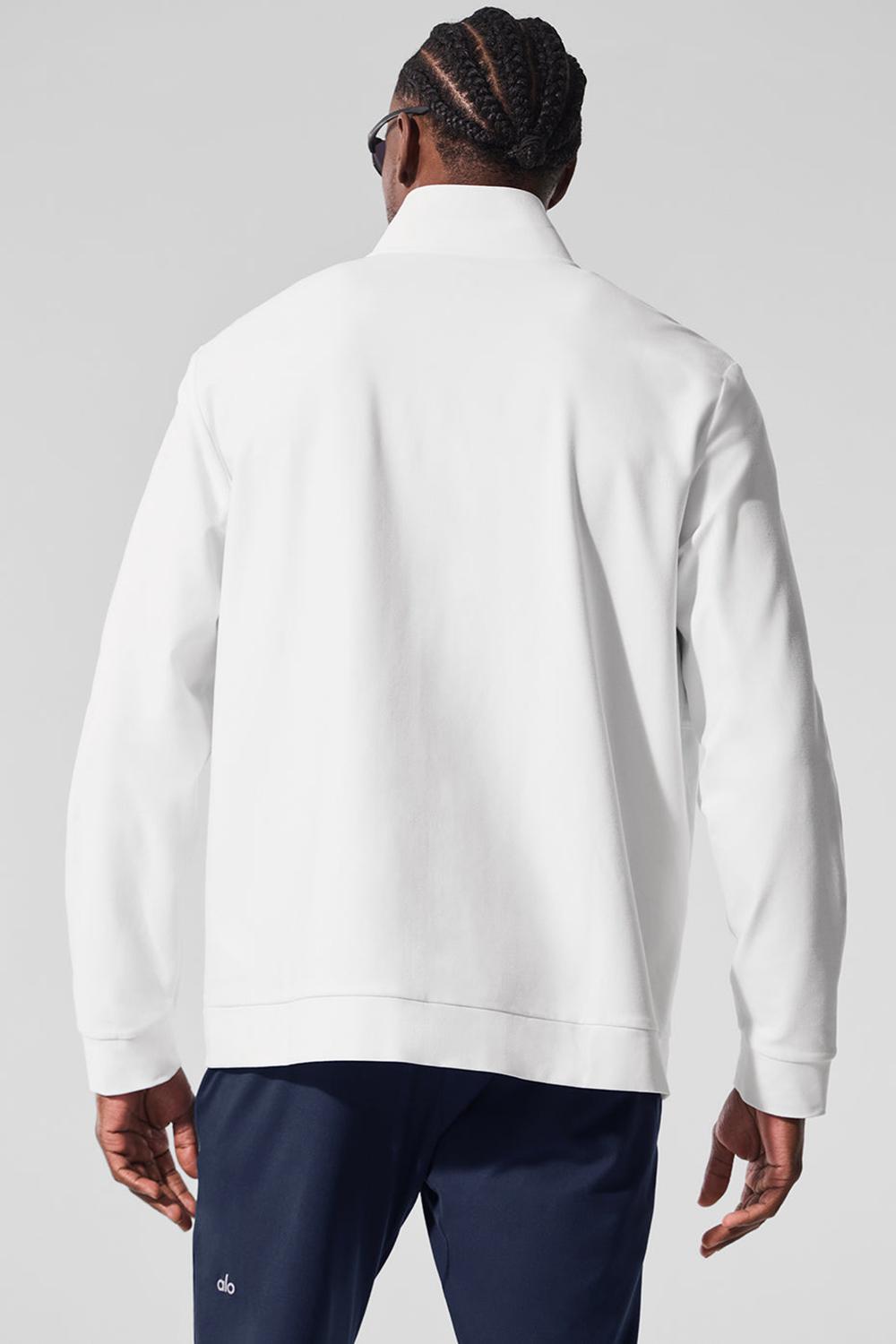 Alo Yoga Conquer Max Mock Neck Full Zip Miesten Takit Valkoinen | Suomi  2937-JWZFK