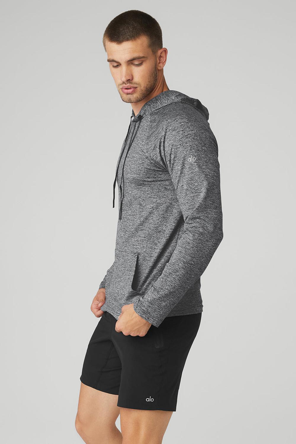 Alo Yoga Conquer Miesten Huppari Graphite Marl | Suomi  0392-GCYRQ