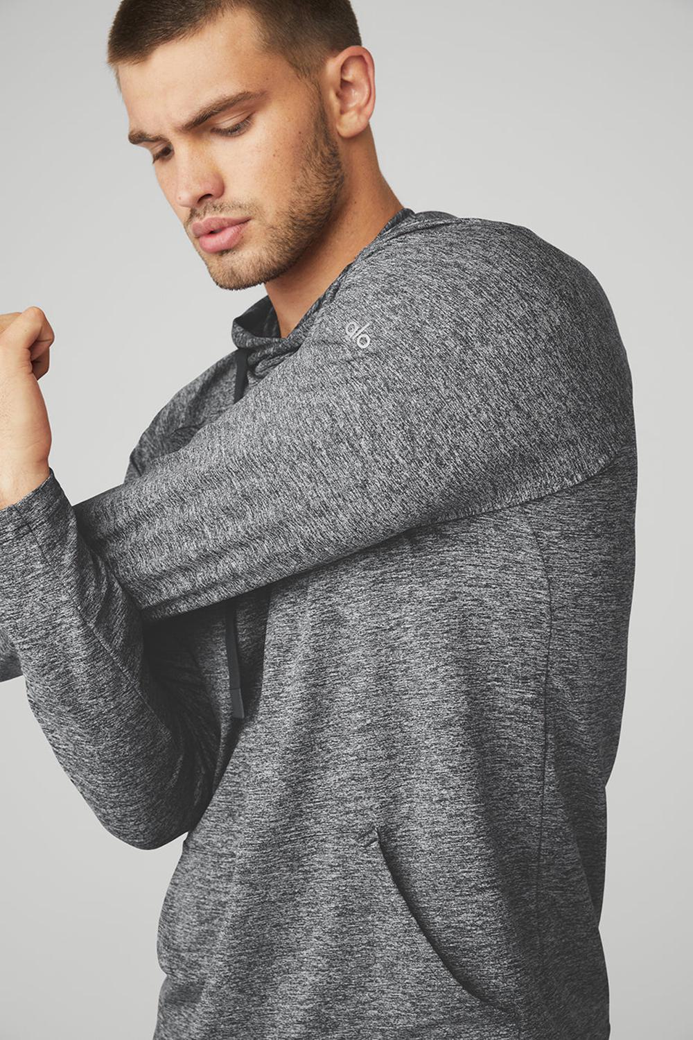 Alo Yoga Conquer Miesten Huppari Graphite Marl | Suomi  0392-GCYRQ