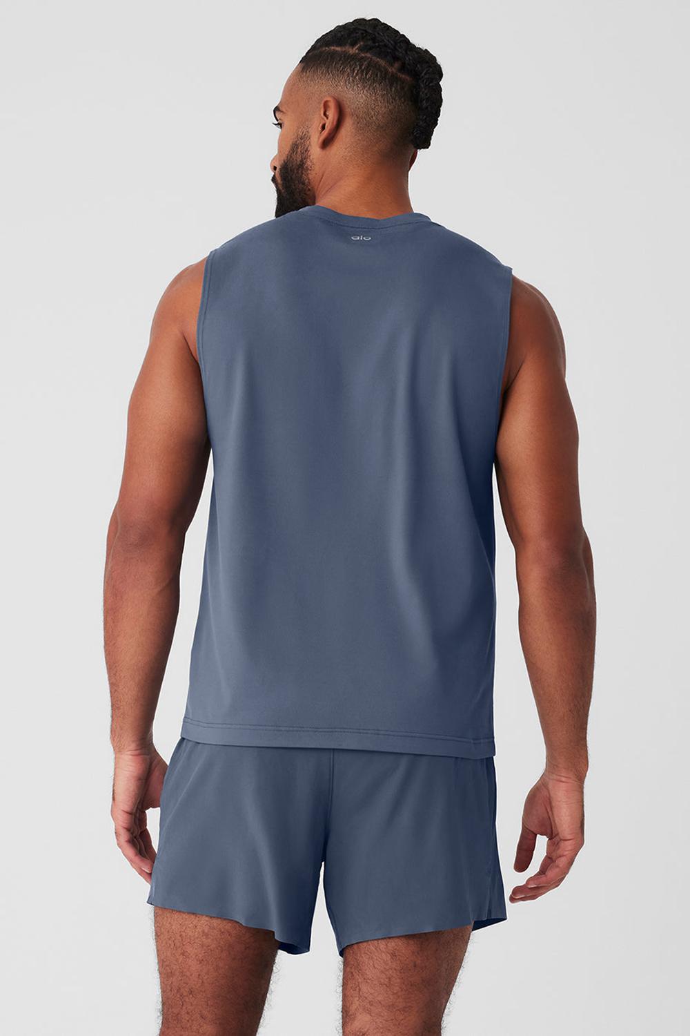 Alo Yoga Conquer Muscle Miesten Juoksupaidat Bluestone | Suomi  5349-DATIB