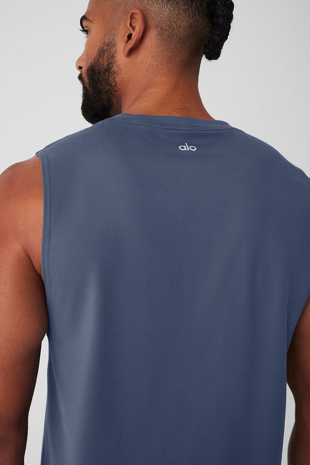 Alo Yoga Conquer Muscle Miesten Juoksupaidat Bluestone | Suomi  5349-DATIB