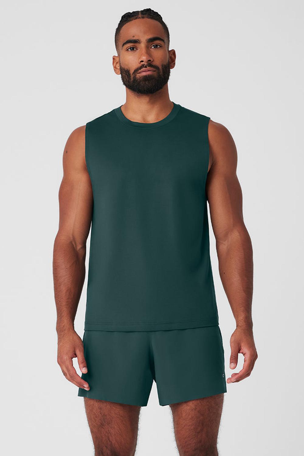 Alo Yoga Conquer Muscle Miesten Juoksupaidat Vihreä | Suomi  8476-AREBH