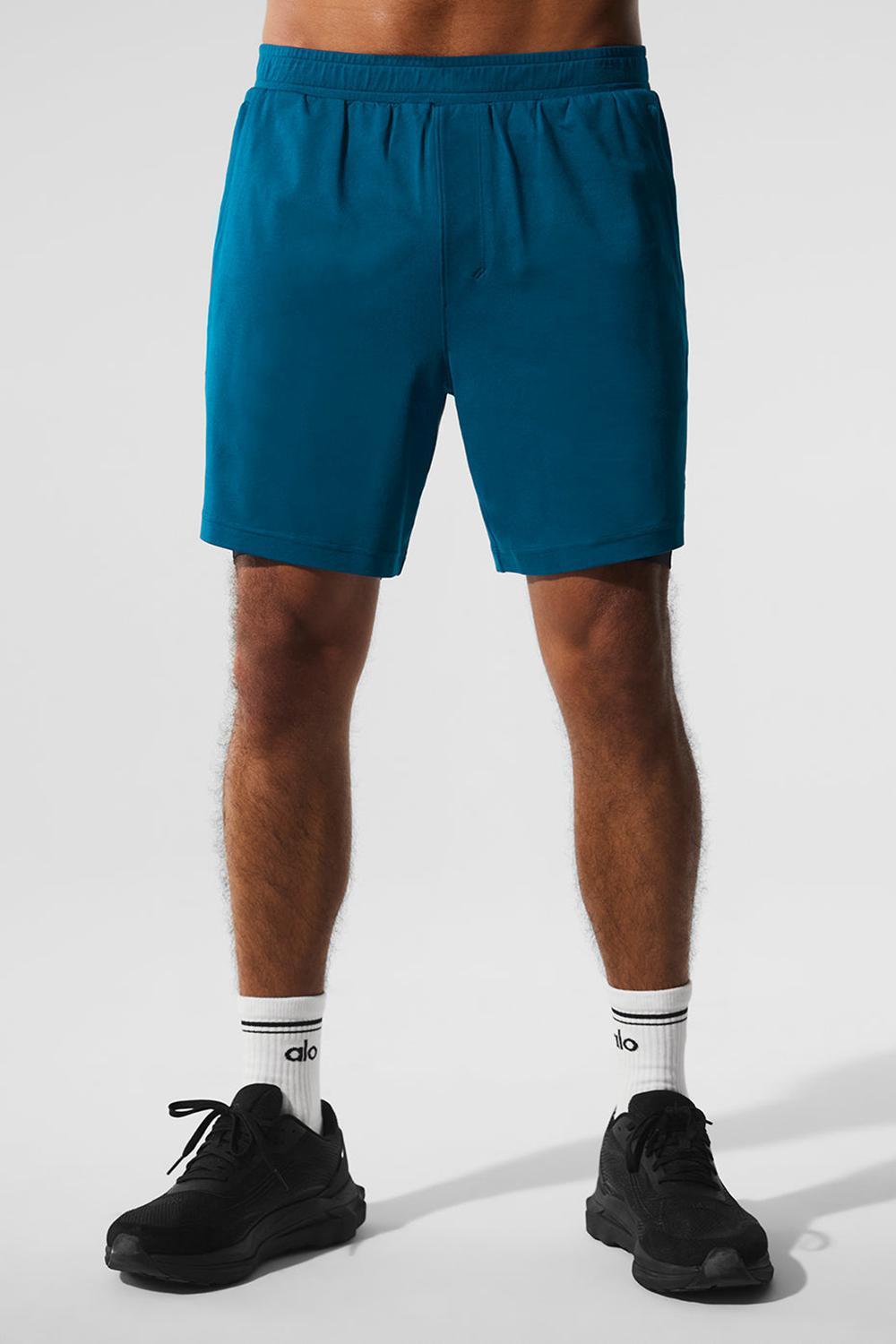 Alo Yoga Conquer React 2-In-1 Performance Miesten Shortsit Sininen Mustat | Suomi  8531-QMLXY