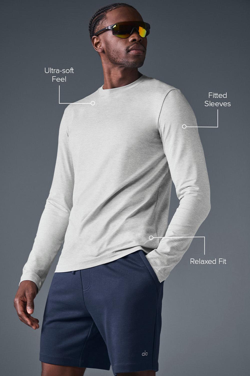 Alo Yoga Conquer Reform Crewneck Miesten Pitkähihainen Harmaat | Suomi  8129-NORIL