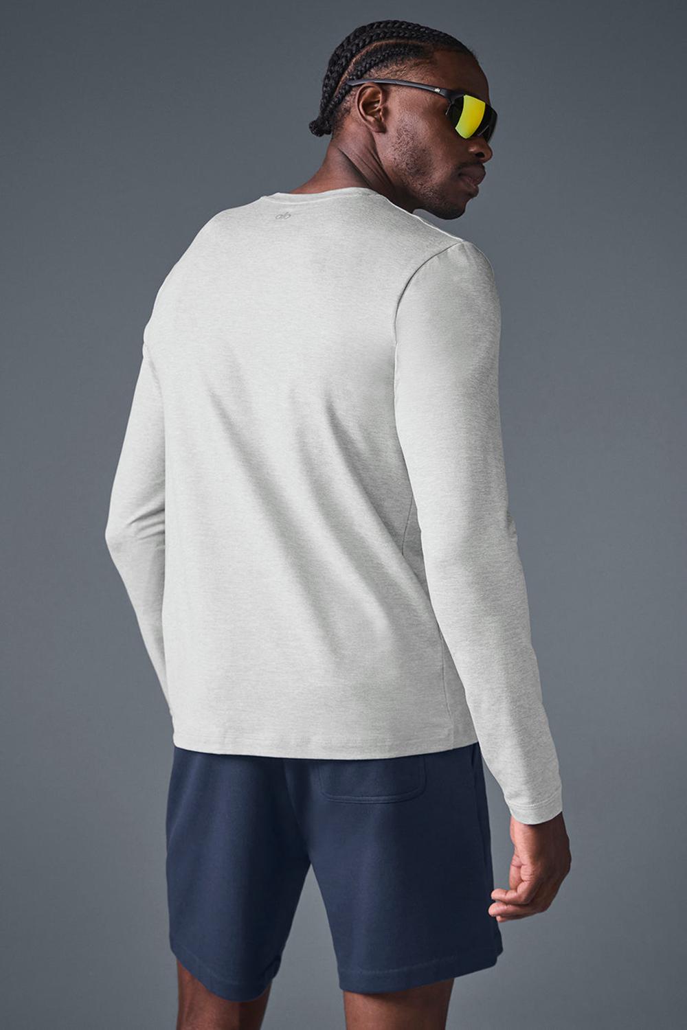 Alo Yoga Conquer Reform Crewneck Miesten Pitkähihainen Harmaat | Suomi  8129-NORIL