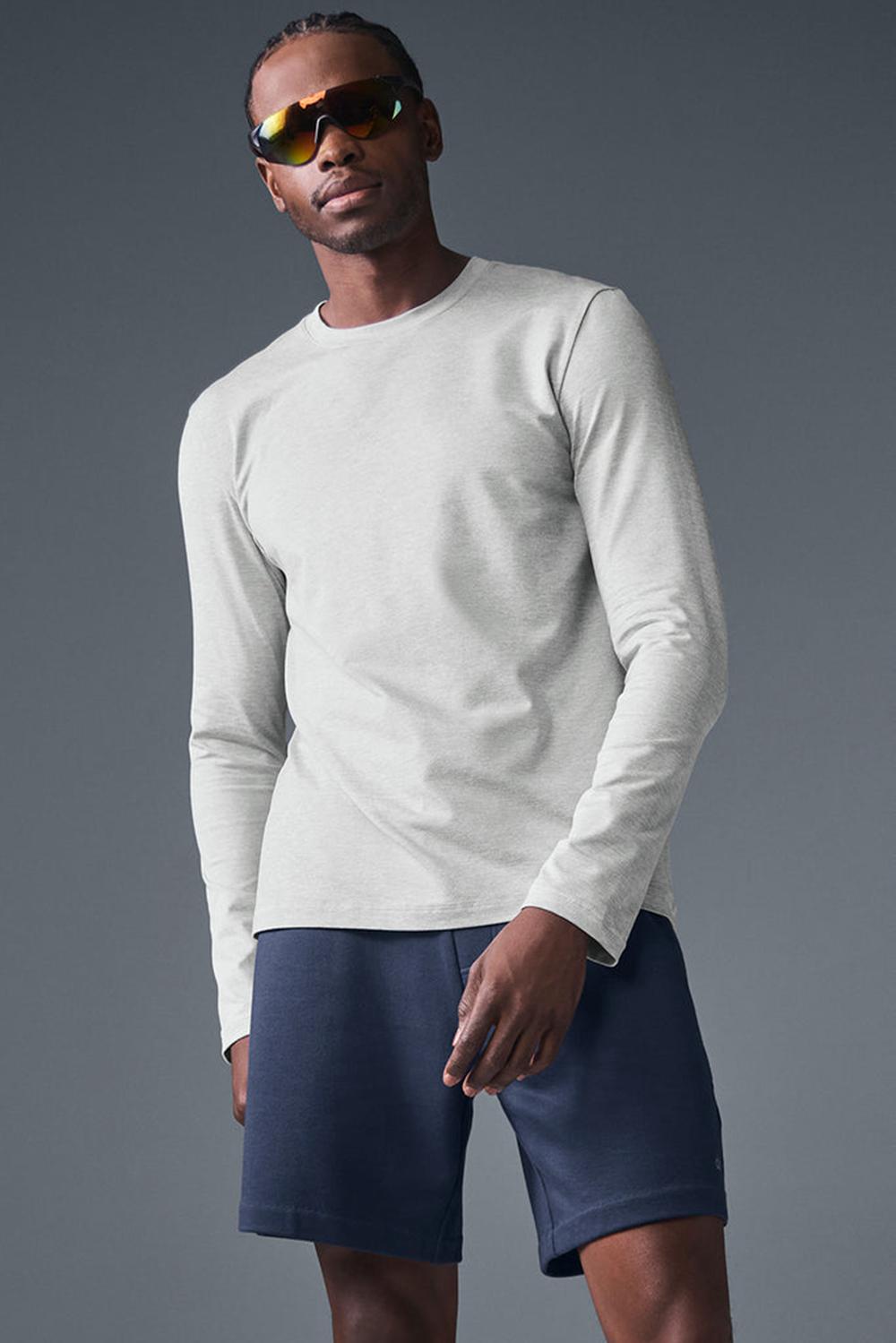 Alo Yoga Conquer Reform Crewneck Miesten Pitkähihainen Harmaat | Suomi  8129-NORIL