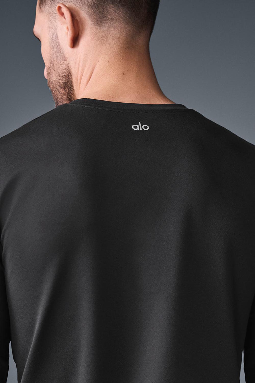 Alo Yoga Conquer Reform Crewneck Miesten Pitkähihainen Mustat | Suomi  4135-IGHUQ
