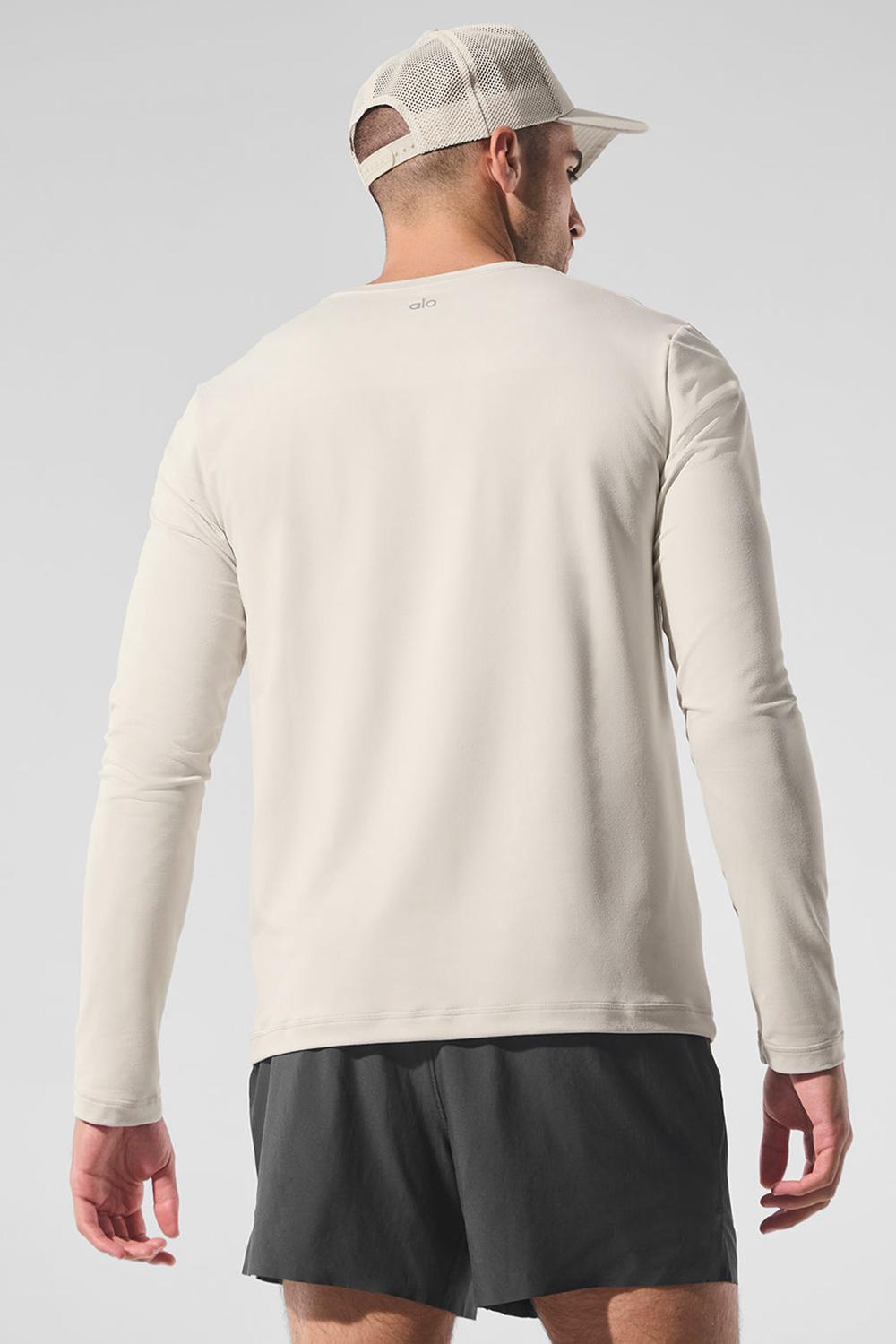 Alo Yoga Conquer Reform Crewneck Miesten Pitkähihainen Bone | Suomi  1079-OZFEX