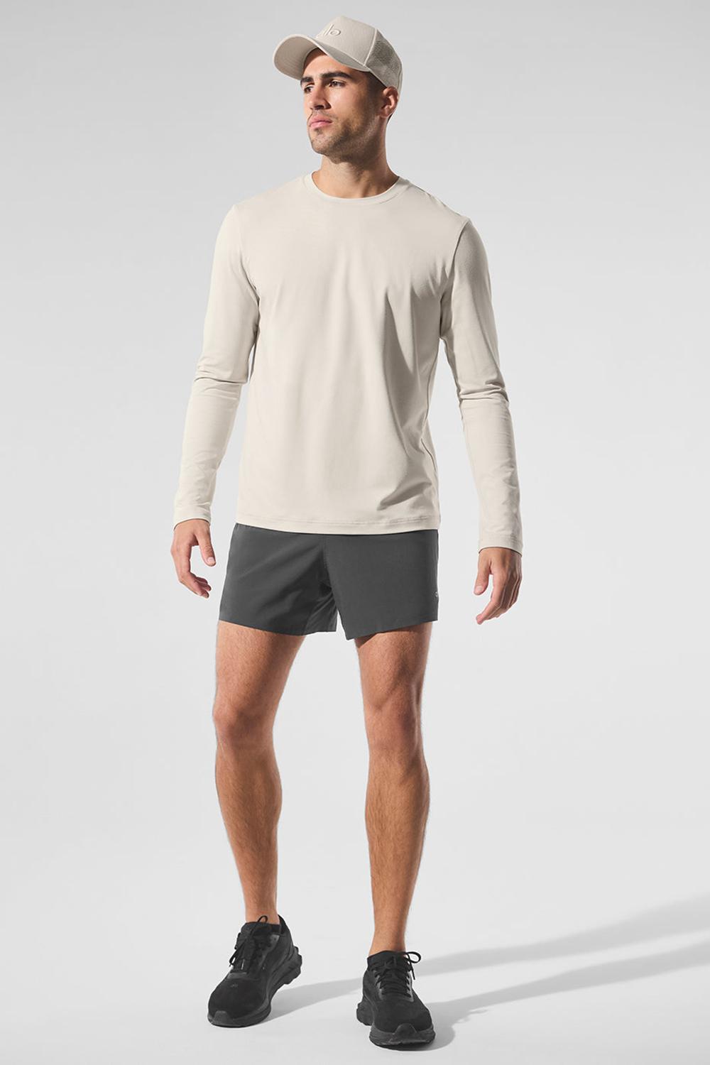 Alo Yoga Conquer Reform Crewneck Miesten Pitkähihainen Bone | Suomi  1079-OZFEX